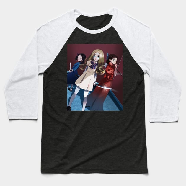 horror girls Baseball T-Shirt by stARTboii